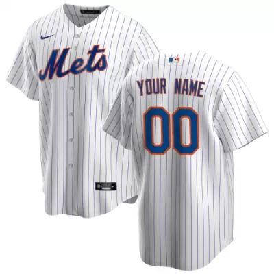 Men's New York Mets Nike White&Royal Home 2020 Replica Custom Jersey - jerzelite