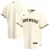 Men's Milwaukee Brewers Nike Cream Home 2020 Replica Jersey - jerzelite