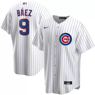 Men's Chicago Cubs Javier Baez #9 Nike White Home Player Jersey - jerzelite