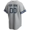 Men's New York Yankees Nike Gray Road 2020 Replica Custom Jersey - jerzelite