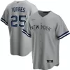 Men's New York Yankees Gleyber Torres #25 Nike Gray Alternate Replica Jersey - jerzelite