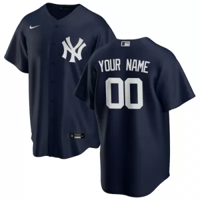 Men's New York Yankees Nike Navy Alternate 2020 Replica Custom Jersey - jerzelite