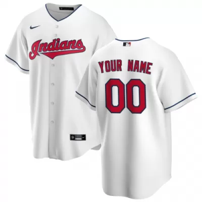 Men's Cleveland Indians Nike White Home 2020 Replica Custom Jersey - jerzelite