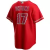 Men's Los Angeles Angels Shohei Ohtani #17 Nike Scarlet 2020 Alternate Replica Jersey - jerzelite