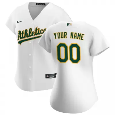 Women's Oakland Athletics Nike White 2020 Home Replica Custom Jersey - jerzelite