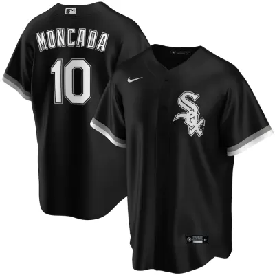 Men's Chicago White Sox Moncada #10 Nike Black Home 2020 Replica Jersey - jerzelite