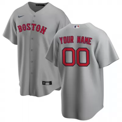 Men's Boston Red Sox Nike Gray Road 2020 Replica Custom Jersey - jerzelite