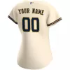 Women's Milwaukee Brewers Nike Cream 2020 Home Replica Custom Jersey - jerzelite