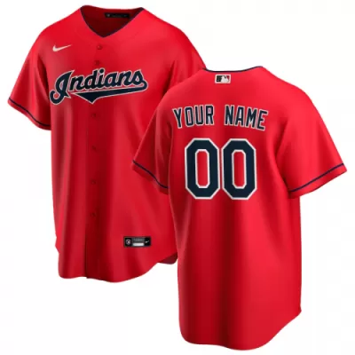 Men's Cleveland Indians Nike Red Alternate 2020 Replica Custom Jersey - jerzelite