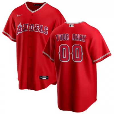 Men's Los Angeles Angels Nike Scarlet 2020 Alternate Replica Custom Jersey - jerzelite