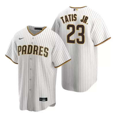 Men's San Diego Padres Fernando Tatís Jr. #23 Nike White&Brown Home 2020 Replica Jersey - jerzelite