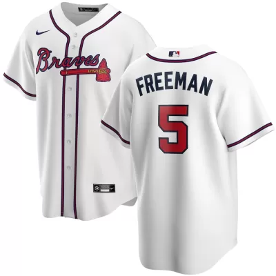 Men's Atlanta Braves Freddie Freeman #5 White Home 2020 Replica Player Jersey - jerzelite