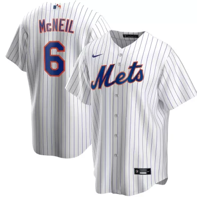 Men's New York Mets Jeff McNeil #6 Nike White&Royal Home 2020 Replica Jersey - jerzelite