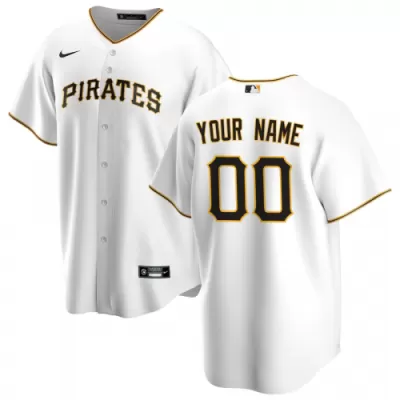 Men's Pittsburgh Pirates Nike White Home 2020 Replica Custom Jersey - jerzelite