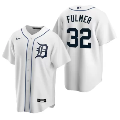 Men's Detroit Tigers Michael Fulmer #32 Nike White Home 2020 Replica Jersey - jerzelite