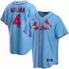 Men's St. Louis Cardinals Yadier Molina #4 Nike Light Blue Alternate 2020 Replica Jersey - jerzelite