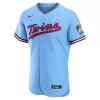 Men's Minnesota Twins Nike Light Blue Alternate Authentic Team Logo Jersey - jerzelite