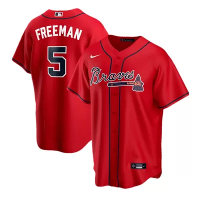 Men's Atlanta Braves Freddie Freeman #5 Red 2020 Replica Player Jersey - jerzelite