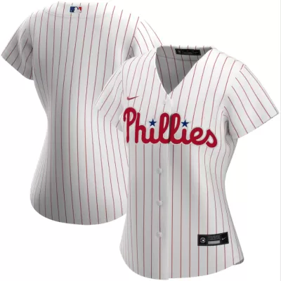 Women's Philadelphia Phillies Nike White&Scarlet 2020 Home Replica Jersey - jerzelite