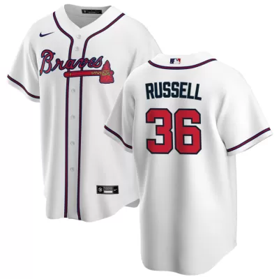 Men's Atlanta Braves James Russell #36 White Home 2020 Replica Player Jersey - jerzelite