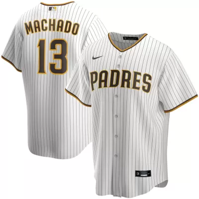 Men's San Diego Padres Manny Machado #13 Nike White&Brown Home 2020 Replica Jersey - jerzelite