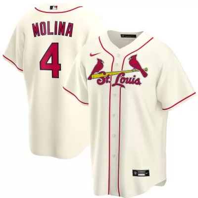 Men's St. Louis Cardinals Yadier Molina #4 Nike Cream Alternate 2020 Replica Jersey - jerzelite