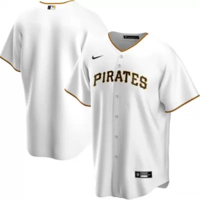 Men's Pittsburgh Pirates Nike White Home 2020 Replica Custom Jersey - jerzelite