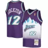 Men's Utah Jazz John Stockton #12 Mitchell & Ness Purple 91-92 Hardwood Classics Throwback Jersey - jerzelite