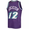 Men's Utah Jazz John Stockton #12 Mitchell & Ness Purple 91-92 Hardwood Classics Throwback Jersey - jerzelite