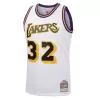 Men's Los Angeles Lakers Magic Johnson #32 Mitchell&Ness White 84-85 Hardwood Classics Jersey - jerzelite