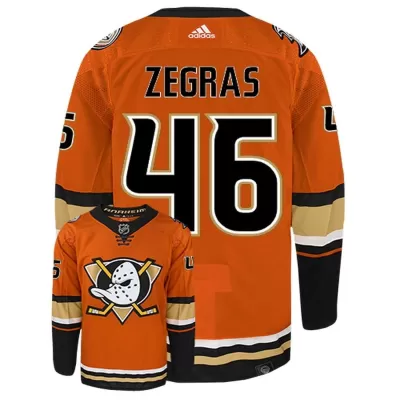 Men Anaheim Ducks Trevor Zegras #46 Adidas NHL Jersey - jerzelite