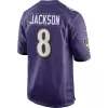 Men Baltimore Ravens Lamar Jackson #8 Nike Purple Game Jersey - jerzelite