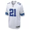 Men Dallas Cowboys Ezekiel Elliott #21 Nike White Game Jersey - jerzelite