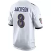 Men Baltimore Ravens Lamar Jackson #8 Nike White Game Jersey - jerzelite