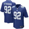 Men New York Giants Michael Strahan #92 Nike Royal Game Jersey - jerzelite