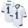 Men Philadelphia Eagles Jalen Hurts #1 Nike White Game Jersey - jerzelite