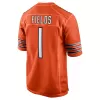 Men Chicago Bears Justin Fields #1 Nike Orange Game Jersey - jerzelite