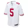 Men San Francisco 49ers Trey Lance #5 Nike White Game Jersey - jerzelite