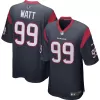 Men Houston Texans J.J. Watt #99 Nike Navy Game Jersey - jerzelite