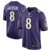 Men Baltimore Ravens Lamar Jackson #8 Nike Purple Game Jersey - jerzelite