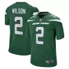 Men New York Jets Zach Wilson #2 Nike Green Game Jersey 2021 - jerzelite