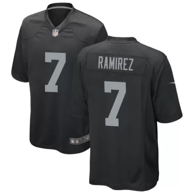 Men Las Vegas Raiders Raiders RAMIREZ #7 Nike Black Game Jersey - jerzelite