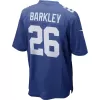 Men New York Giants Saquon Barkley #26 Nike Royal Game Jersey - jerzelite