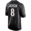 Men Baltimore Ravens Lamar Jackson #8 Nike Black Game Jersey - jerzelite