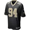 Men New Orleans Saints Cameron Jordan #94 Nike Black Game Jersey - jerzelite