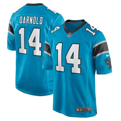 Men Carolina Panthers Sam Darnold #14 Nike Blue Game Jersey - jerzelite