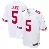 Men San Francisco 49ers Trey Lance #5 Nike White Game Jersey - jerzelite