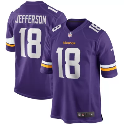 Men Minnesota Vikings Justin Jefferson #18 Nike Purple Game Jersey - jerzelite