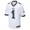 Men Philadelphia Eagles Jalen Hurts #1 Nike White Game Jersey - jerzelite