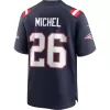 Men New England Patriots Sony Michel #26 Nike Navy Game Jersey - jerzelite